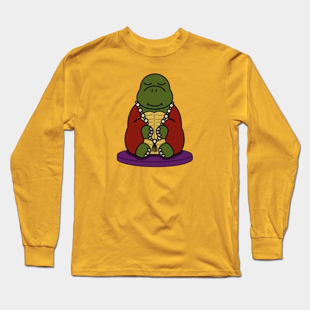 Meditating Tortoise Long Sleeve T-Shirt by The Lemon Stationery & Gift Co